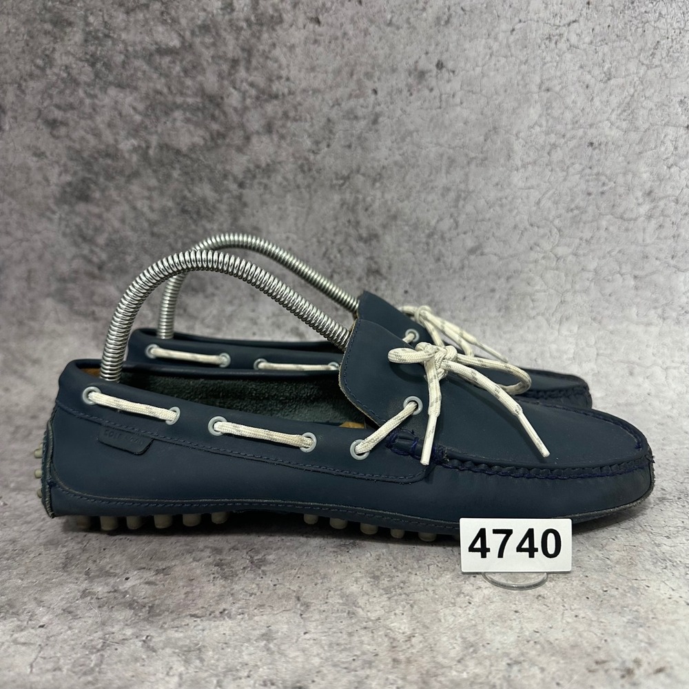 Cole Haan Grant Canoe Driving Moccasins Mens 7.5 Blue Leather C13923 Loafers